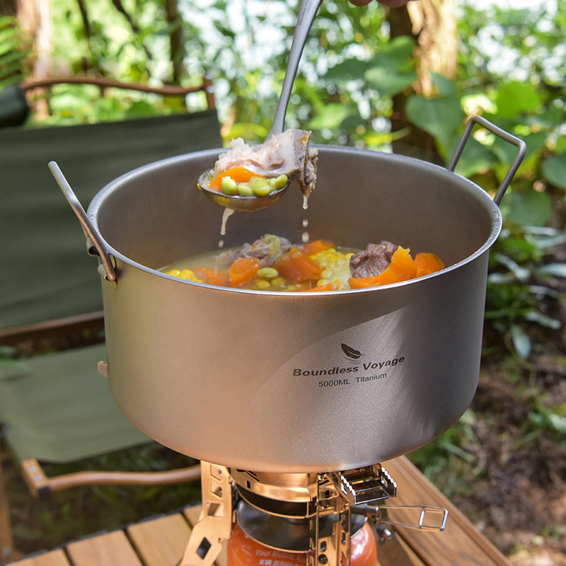 Home Cooking Cookbook - Boundless Voyage Titanium Pot 5.0L Portable