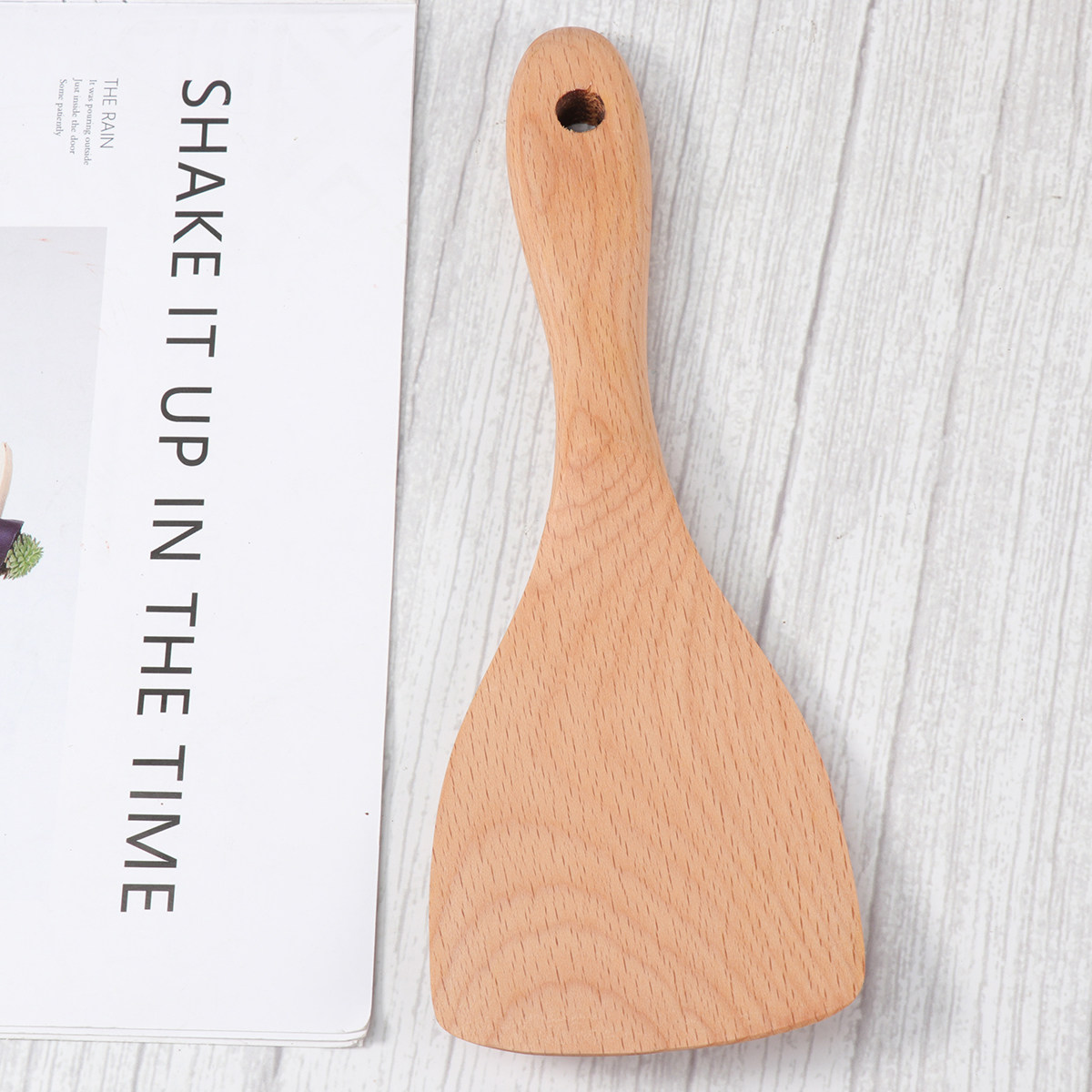 Home Cooking Restaurants - 1pc Wooden Rice Shovel Natural Non-Stick