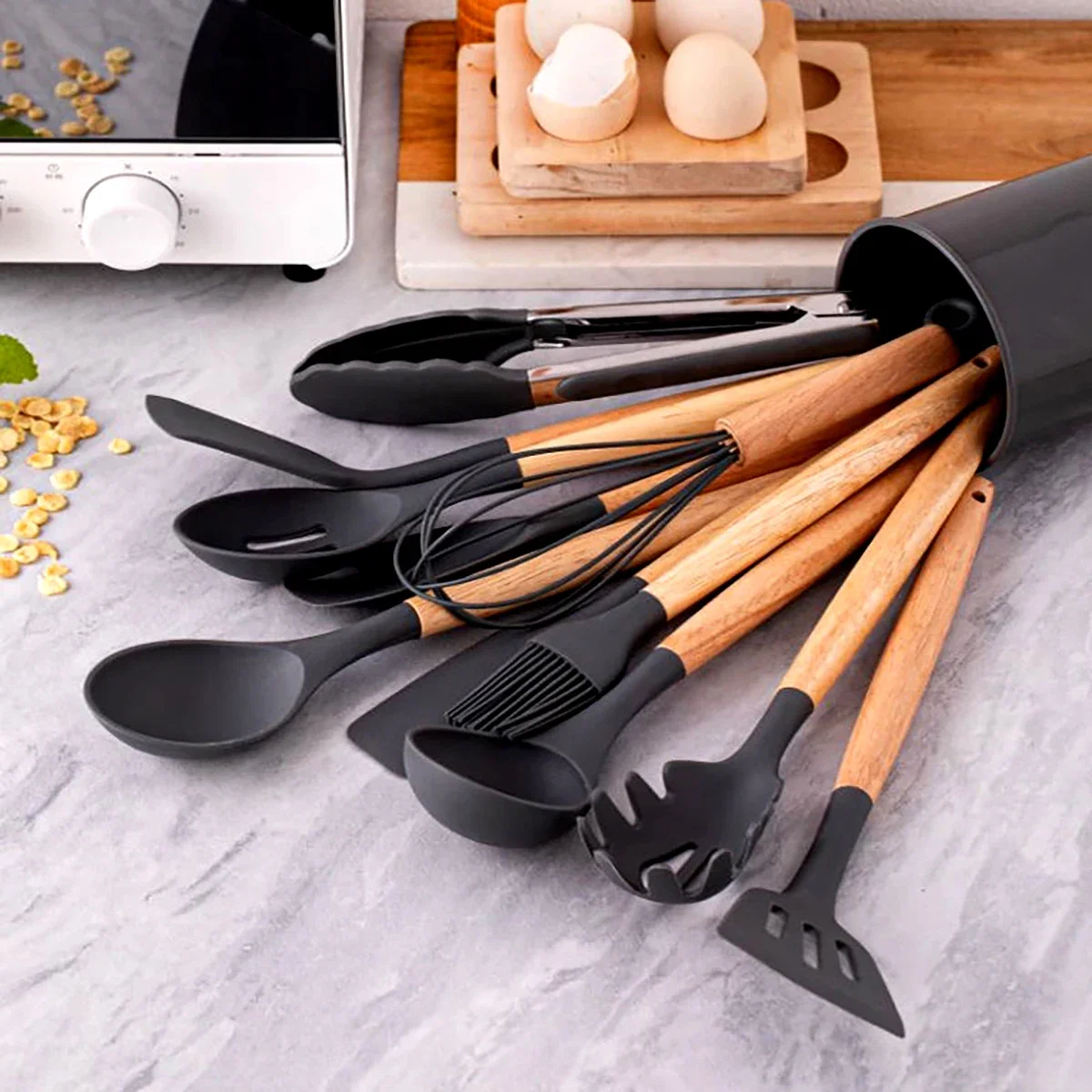 12Pcs Silicone Utensils Set No - огляд і ціна Home Cooking Utensil Set