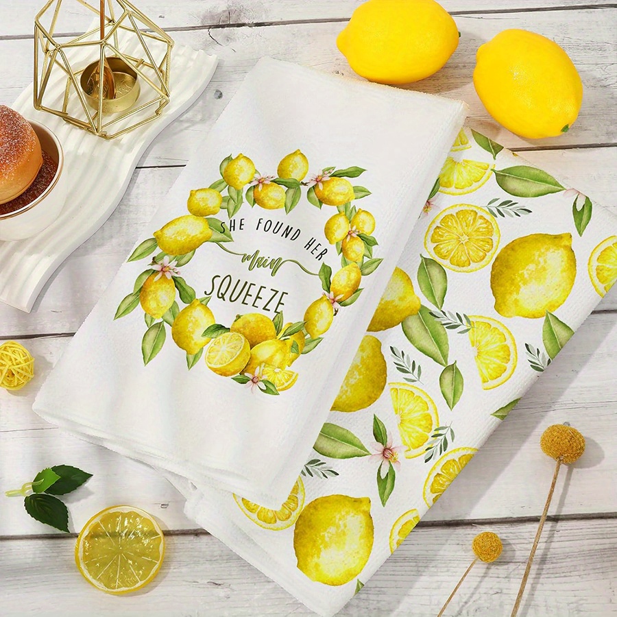 2Pcs, Lemon Wreath Kitchen Tow - огляд і ціна Home Cooking Cookbook