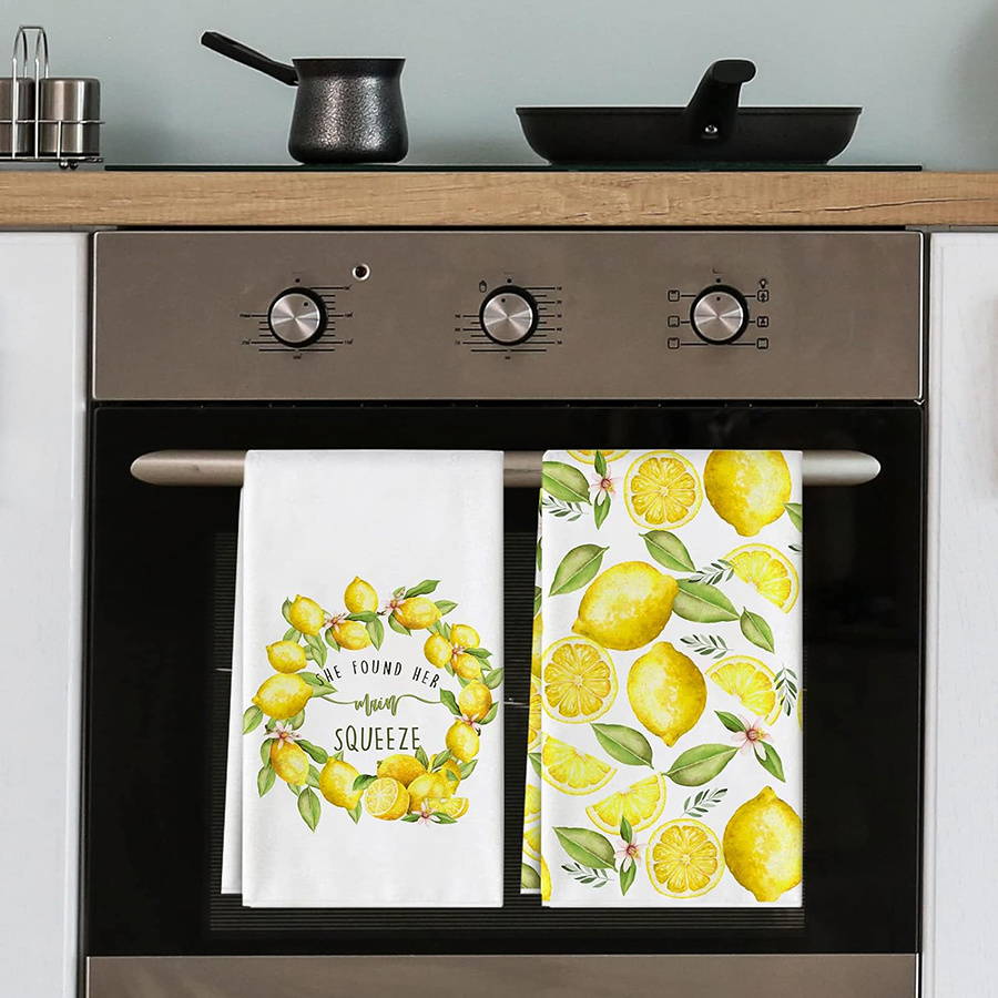2Pcs, Lemon Wreath Kitchen Tow - огляд і ціна Home Cooking Cookbook