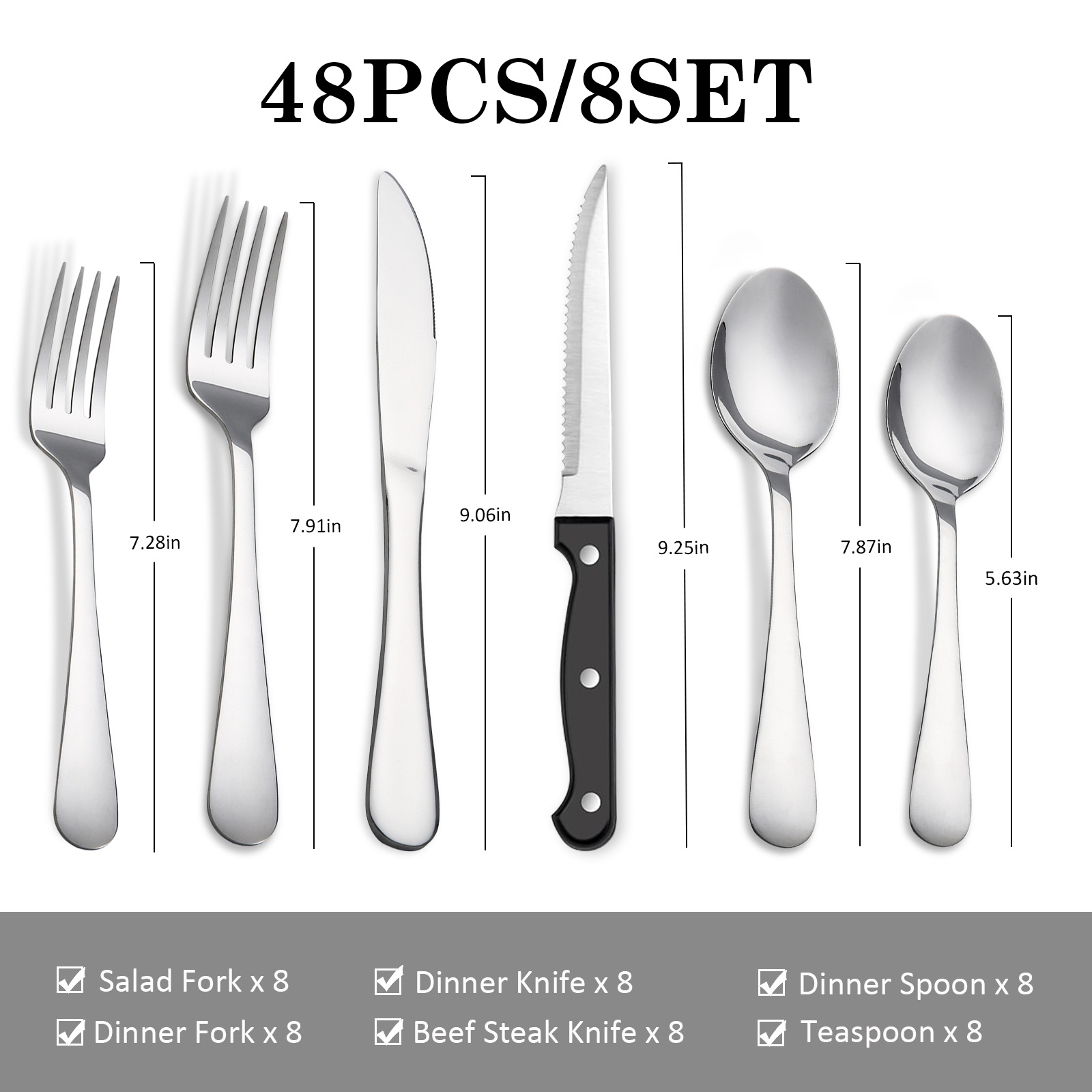 KOOMADE 48Pcs Stainless Steel  - огляд і ціна Home Cooking Utensil Set