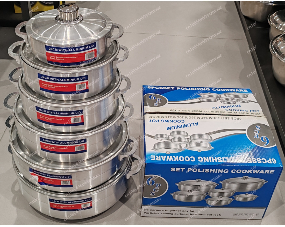 6Pcs Aluminum Pot Set Heavy Ga - огляд і ціна Home Cooking Cookbook
