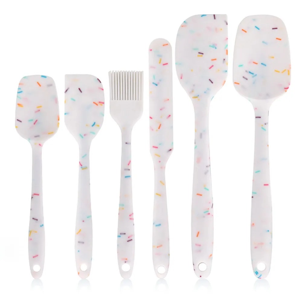 ​6PCS Silicone Spatula Set Foo - огляд і ціна Home Cooking Utensil Set