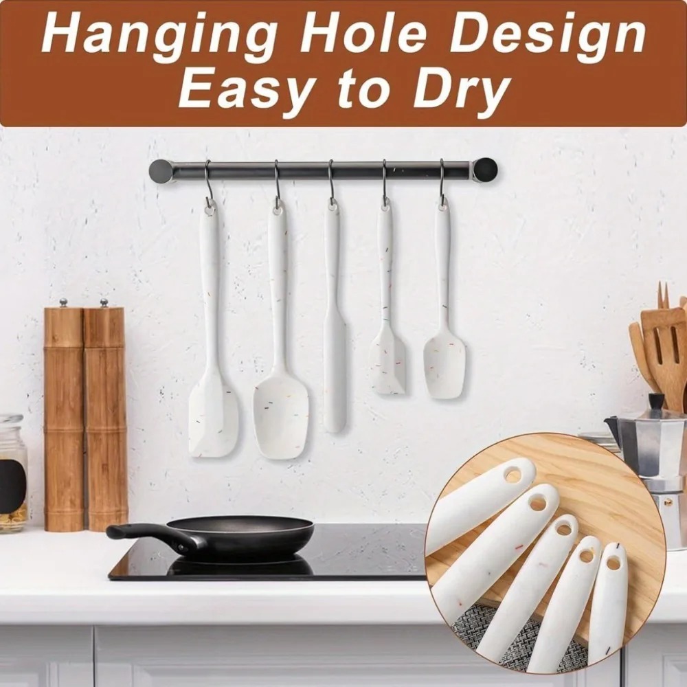 ​6PCS Silicone Spatula Set Foo - огляд і ціна Home Cooking Utensil Set