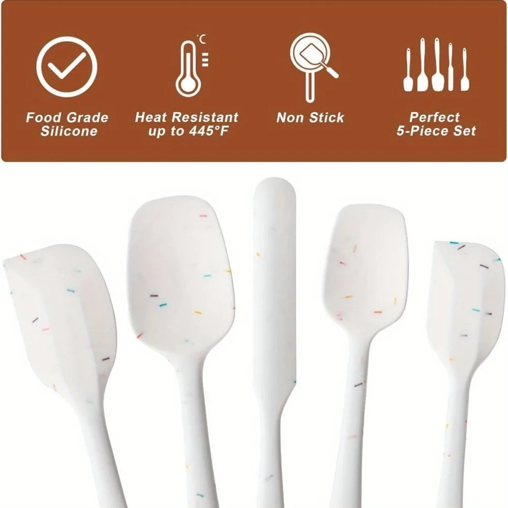 ​6PCS Silicone Spatula Set Foo - огляд і ціна Home Cooking Utensil Set