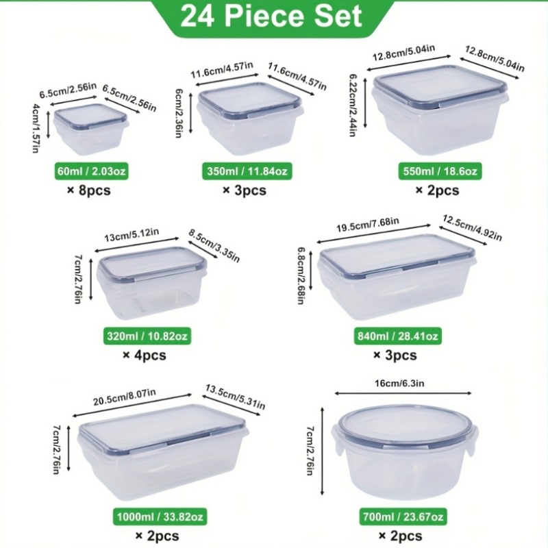 48PCS BPA-Free Food Storage Se - огляд і ціна Home Cooking Food